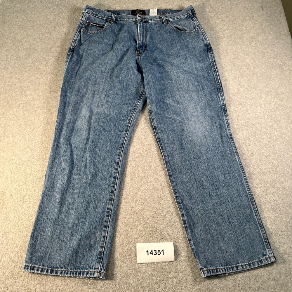 RedHead Jeans Mens 38x30 Blue Denim Medium Wash Grunge Relaxed Fit Straight Leg